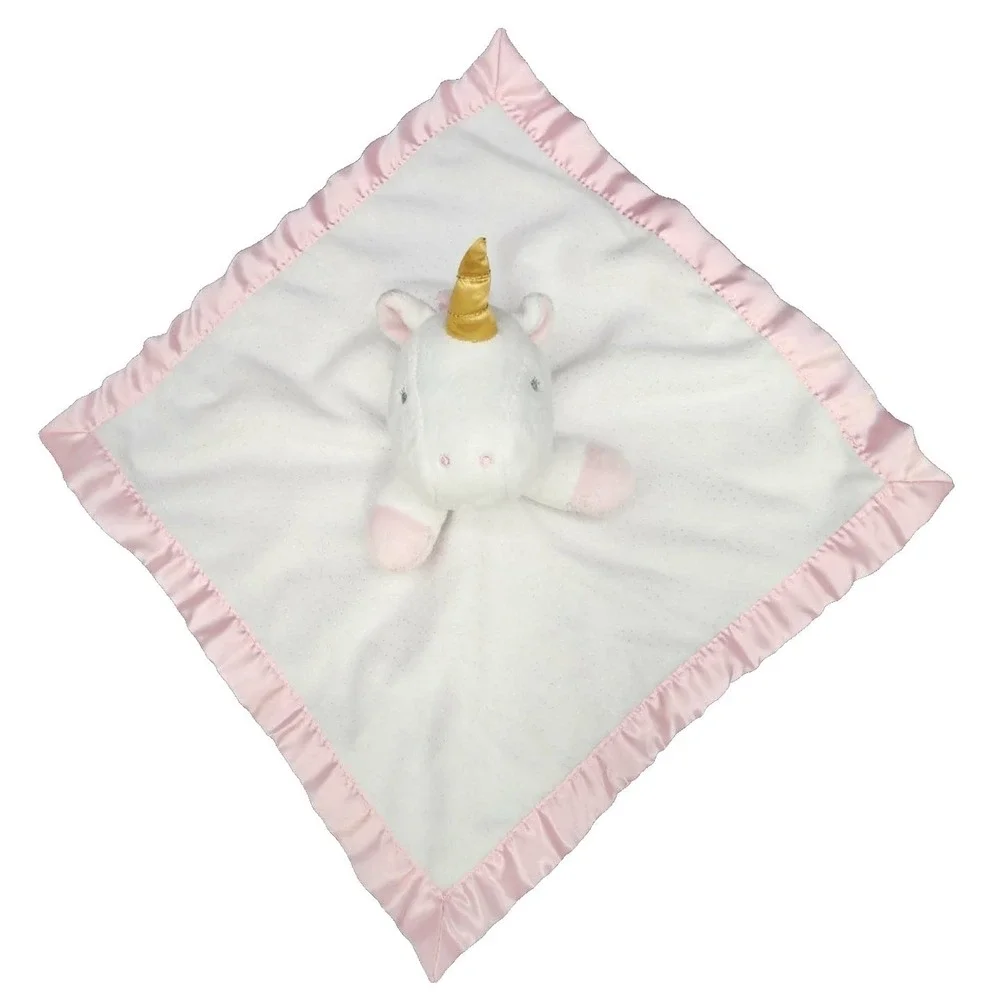 Cloud Island Unicorn‎ Security Blanket White Pink Gold Horn Lovey Target Snuggle